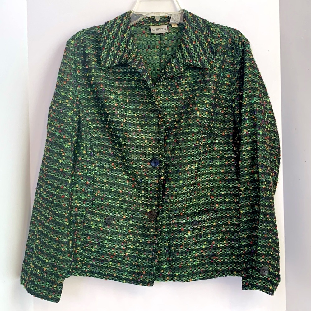 Chico’s green/multicolored blazer